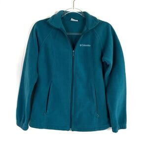 3/$30 Columbia | Teal Fleece Jacket Full Zip Zip Pockets Polyester Small